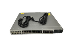Cisco WS-C3850-48F-L 48 Port PoE+ Gigabit Ethernet Switch 2x PWR-C1-350WAC FANS picture
