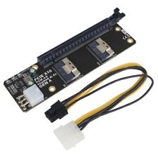 2 Ports SlimSAS 8I to PCIE X16 Slot Adapter Board for Networks Card picture