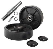 Pallet Jack/Truck Steering Wheels Set with Axle, Fasteners and Protective Caps  picture