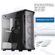 Black Case Gaming PC Computer Case Kit, ATX Micro-ATX,  3.5HDD*2,2.5 SSD*2 picture