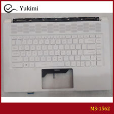 MS-1562 FOR MSI Stealth 15M White C Shell Cover Upper Palmrest Backlit Keyboard picture
