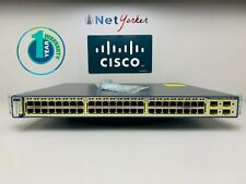 Cisco WS-C3750-48PS-S 48 Port PoE Switch - 1 YEAR WARRANTY - SAMEDAYSHIPPING  picture