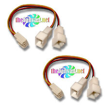 2 Qty. 3 Pin Fan Splitter Y Cables 1 Female to 2 Male  picture