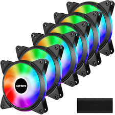 upHere 5V 6-Pack 120mm Silent PWM Intelligent Control 5V Addressable RGB Fan Mot picture