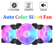 1-4 Pack RGB LED CPU PC Computer Case Fan Air Cooling Light Game Fans 4Pin 120mm picture