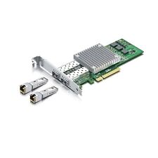 10Gb SFP+ PCI-E Network Card NIC, with 2 Pack 10GBase-T SFP+ Module, Dual SFP... picture