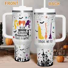 Halloween Three Witches Tumbler, Tonight We Fly Hocus Pocus 40oz Tumbler 5D Prin picture
