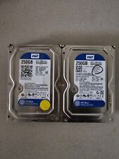 Lot of 2 Western Digital Blue 250GB 16MB Internal Desktop Hard Drive WD2500AAKX picture
