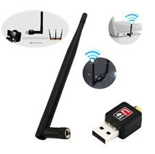 Wireless WiFi USB Receiver Booster Laptop Desktop PC Network LAN Adapter Antenna picture