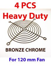 4X Heavy Duty 12 Gauge Wire Fan Grill Finger Guard for 120MM Fan (BRONZE CHROME) picture