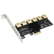PCI-E 1 to 6 PCIE Riser Card Multiplier USB 3.0 Adapter for Bitcoin Mining picture