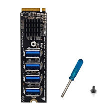 4 Ports USB 3.0 PCI-E Riser Card M.2 M to PCIE Extender Riser Expansion Card k picture