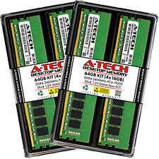 A-Tech 64GB 4x 16GB PC4-19200 Desktop DDR4 2400 MHz DIMM 288-Pin 2Rx8 Memory RAM picture
