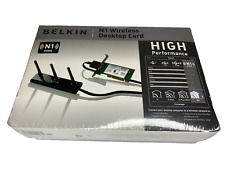 Belkin N1 MIMO Wireless Desktop Card Windows 2000 XP 32 bit PCI Slot NEW Opened picture