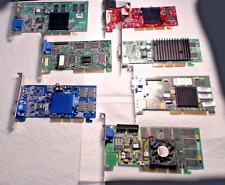 UNTESTED Lot of 7 AGP Graphics Video Cards - ATI, NVIDIA, STB, Hercules picture