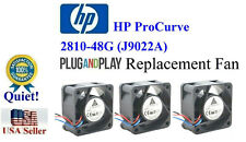 Lot 3x Quiet Fans for HP ProCurve 2810-48G (J9022A) Best for Home Networking picture