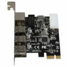 PCI-E to External 3 Ports USB 3.0 HUB+RJ-45 Ethernet Network Card PCI LAN Adapte picture