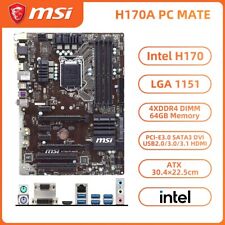 MSI H170A PC MATE Motherboard ATX Intel H170 LGA1151 DDR4 64GB SATA3 HDMI Audio picture