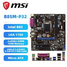 MSI B85M-P32 Motherboard M-ATX Intel B85 LGA1150 DDR3 SATA3 D-Sub RJ45 VGA Audio picture