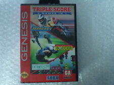 Triple Score 3 Games in 1 Sega Genesis Boxed Used picture