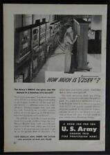 ENIAC vintage computer 1946 U.S. Army Recruitment AD picture