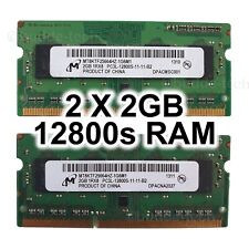 4GB RAM KIT (2 X 2GB RAM Sticks) - DDR3 12800s Laptop RAM/Memory Tested Working picture