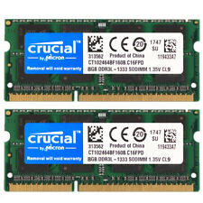 CRUCIAL DDR3L DDR3 1333Mhz 16GB 8GB 4GB 2Rx8 PC3-10600S SODIMM Laptop Memory RAM picture