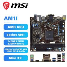 MSI AM1I Motherboard Mini-ITX AMD APU Socket AM1 DDR3 SATA3 HDMI DVI-D VGA Audio picture