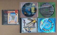 (5) Vintage PC Games (Lot) ~ CD, Used DOS/Win, Caesar, WWII, Big Rigs + More picture