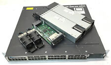 Cisco WS-C3750X-48PF-S 48 Port PoE Gigabit Switch w/ C3KX-NM-10G & Dual 1100WAC picture