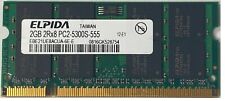 Elpida 2GB DDR2-667 PC2-5300S SODIMM 2Rx8 1.8V (EBE21UE8ACUA-6E-E) picture