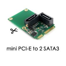 SATA 6G 2-Port Mini PCI Express Controller Card PCI-E To SATA3.0 + 2xSATA3 Cable picture