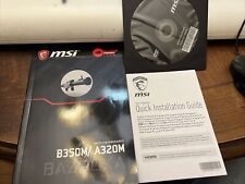 msi gaming b350m/a320m Users guide. DVD plus Installation Guide ONLY picture