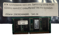 P/N  KMM466S823BT2-F0.  Samsung 64MB PC66 66MHz non-ECC Unbuffered 144-Pin SoDim picture