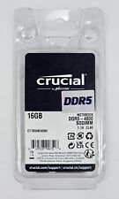 NEW Crucial 16GB DDR5-4800 PC5-38400 262-Pin SODIMM Laptop Memory - CT16G48C40S5 picture