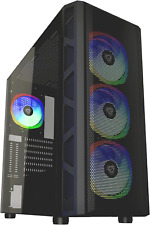 Guardian-M-Bk Guardian Mid Tower Gaming Case with 1 X Tempered Glass Pan picture