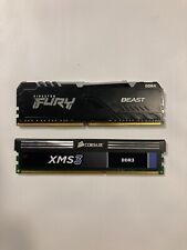 Two sticks of PC RAM Kingston Fury DDR4 8GB and Corsair XMS3 DDR3 2GB picture