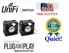 2x Quiet Version Replacement Fans for Ubiquiti US-24-250W UniFi Switch 18dBA picture