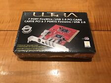 ULTRA IEEE 1394 7-Port FireWire USB 2.0 PCI CARD Model ULT40027 NEW SEALED NOS picture