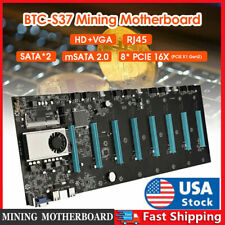 BTC-S37 Mining Motherboard CPU Group VGA Interface Sound Card Energy Saving USA picture