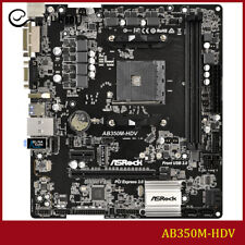 FOR ASROCK AB350M-HDV AMD VGA HDMI DVI 32GB Micro ATX Motherboard Test OK picture