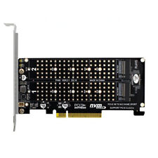Dual M.2 NVMe PCIe x8 Split Card with PCIe 4.0 Support for SSD RAID Expansion picture