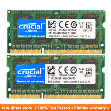 Crucial  DDR3L 16GB 1600 2x 8GB PC3-12800 Laptop SODIMM Memory RAM PC3 16G DDR3 picture