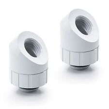 Bitspower Artemis Rotary 45-Degree Extender, Arctic White, 2-pack picture