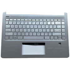 For HP 14-DQ 14T-DQ 14Z-FQ Palmrest Case W/ Backlit Keyboard L61507-001 Silver picture
