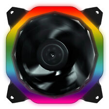 LED RGB Game PC Computer Case Cooling Fan 3/4 Pin 120mm Quiet Rainbow Light US picture