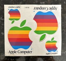 Vintage Apple Computers rainbow sticker sheet picture