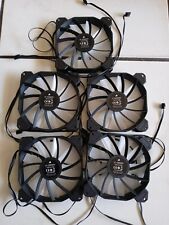 Set of 5 RGB  fans new Corsair 140mm ,12v DC 0.3A . 4pins /31006940 picture