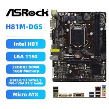 ASRock H81M-DGS Motherboard M-ATX Intel H81 LGA1150 DDR3 SATA2/3 DVI-I VGA Audio picture