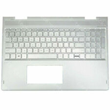 New For HP Envy X360 15-BP Backlit Palmrest Cover Keyboard Silver 934640-001 USA picture